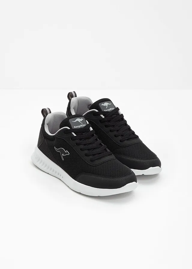 Kangaroos sneakers met lichte loopzool, Kleur: zwart