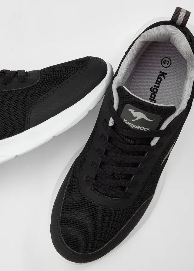 Kangaroos sneakers met lichte loopzool, Kleur: zwart