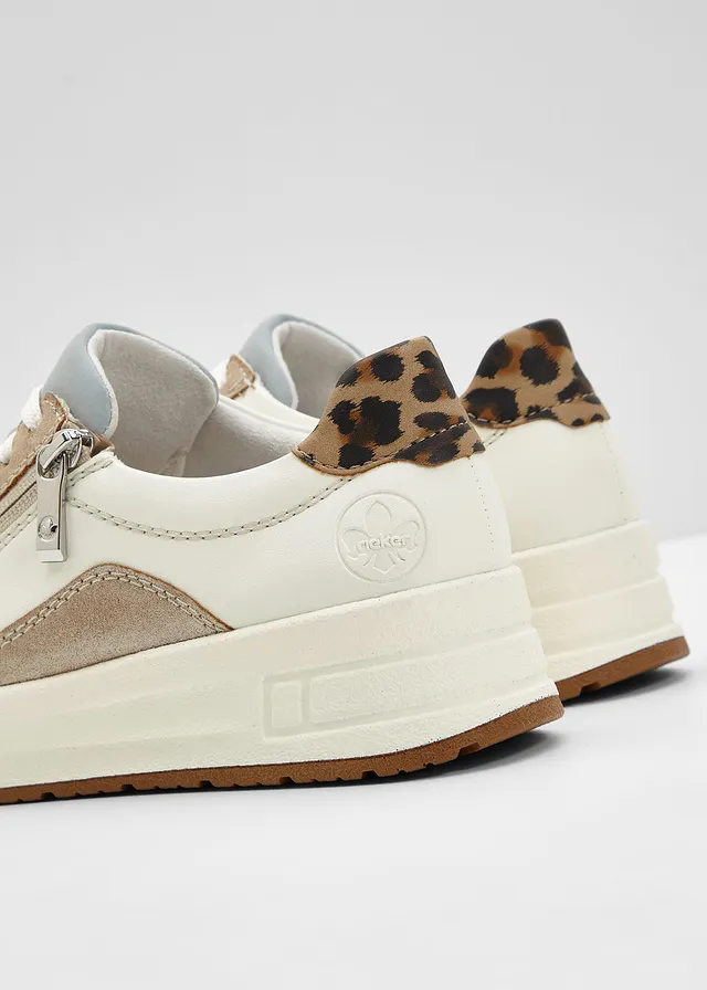 Comfortabele plateau sneakers  van Rieker in comfortabele breedte • wit/multicolour • product-page.page-title-suffix