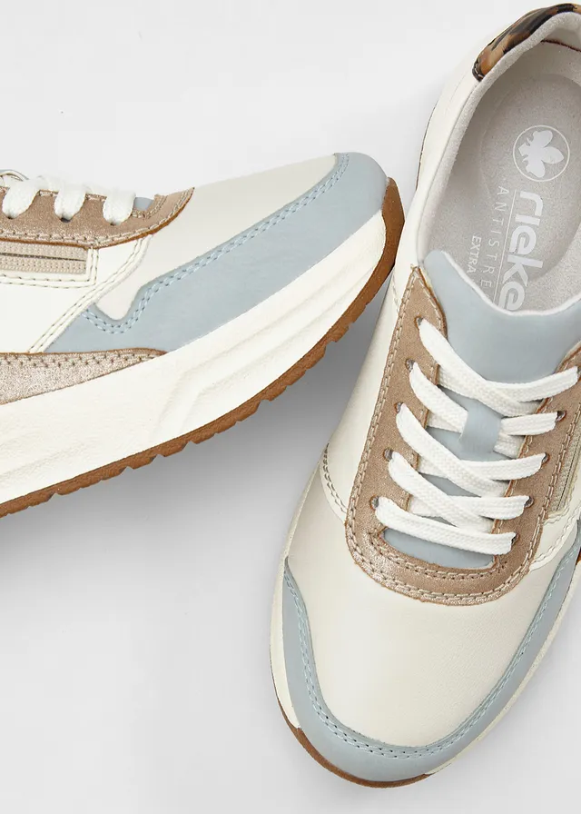 Comfortabele plateau sneakers  van Rieker in comfortabele breedte • wit/multicolour • product-page.page-title-suffix