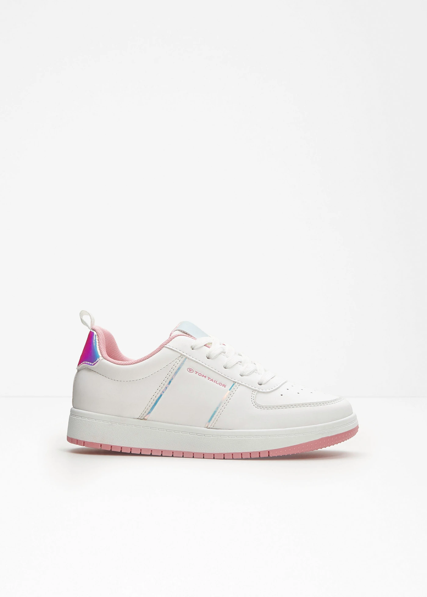 Sneakers van Tom Tailor in metallic look • wit-roze • bonprix online shop