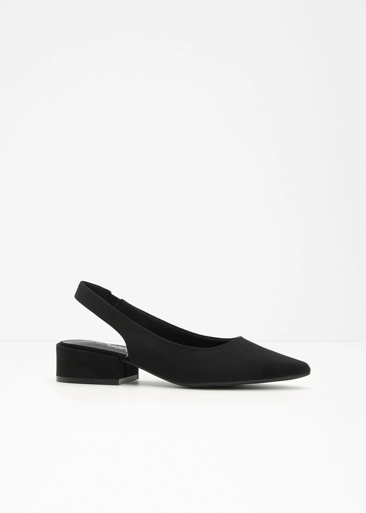 Slingback pumps met platte hak • zwart • bonprix online shop