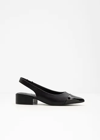 Slingback pumps met platte hak