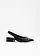 Slingback pumps met platte hak, Kleur: zwart/zwart lak