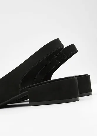 Lodičky Sling s plochým podpätkom • čierna • obchod bonprix