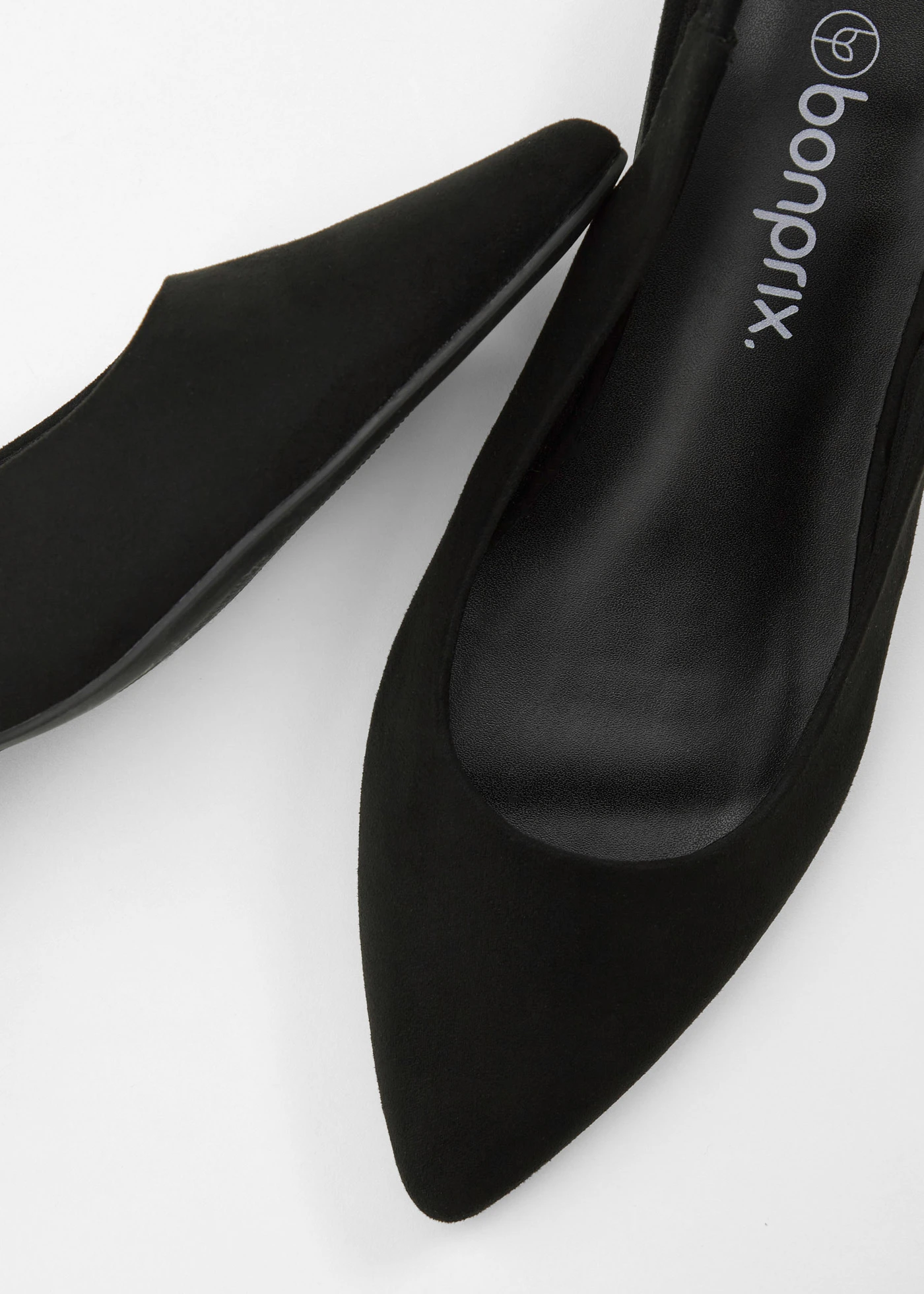 Slingback pumps met platte hak • zwart • bonprix online shop