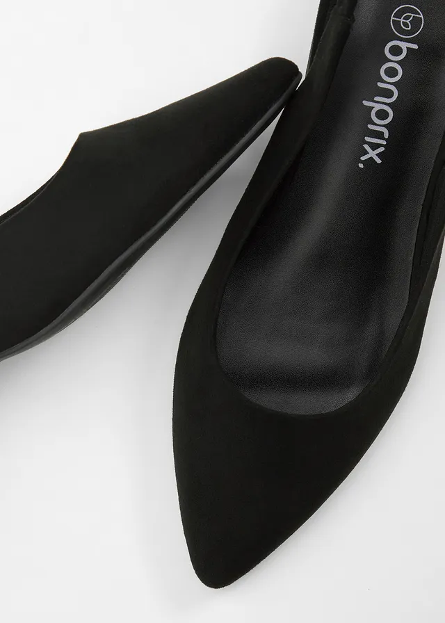 Slingback pumps met platte hak • zwart • product-page.page-title-suffix