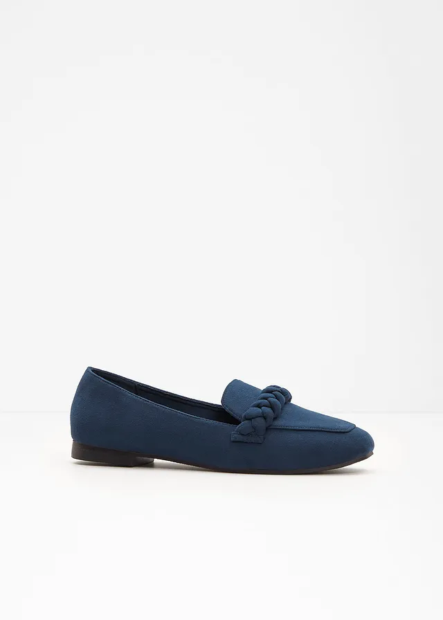 Loafers met gevlochten details • donkerblauw • bonprix online shop