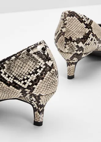 Pumps met animal print, Kleur: bruin