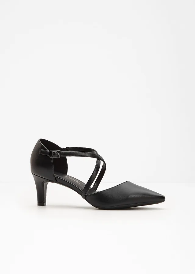 Escarpins à brides croisées et talon fin
