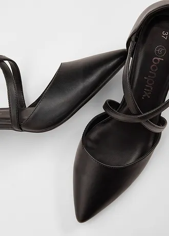 Escarpins à brides croisées et talon fin • noir • Boutique bonprix