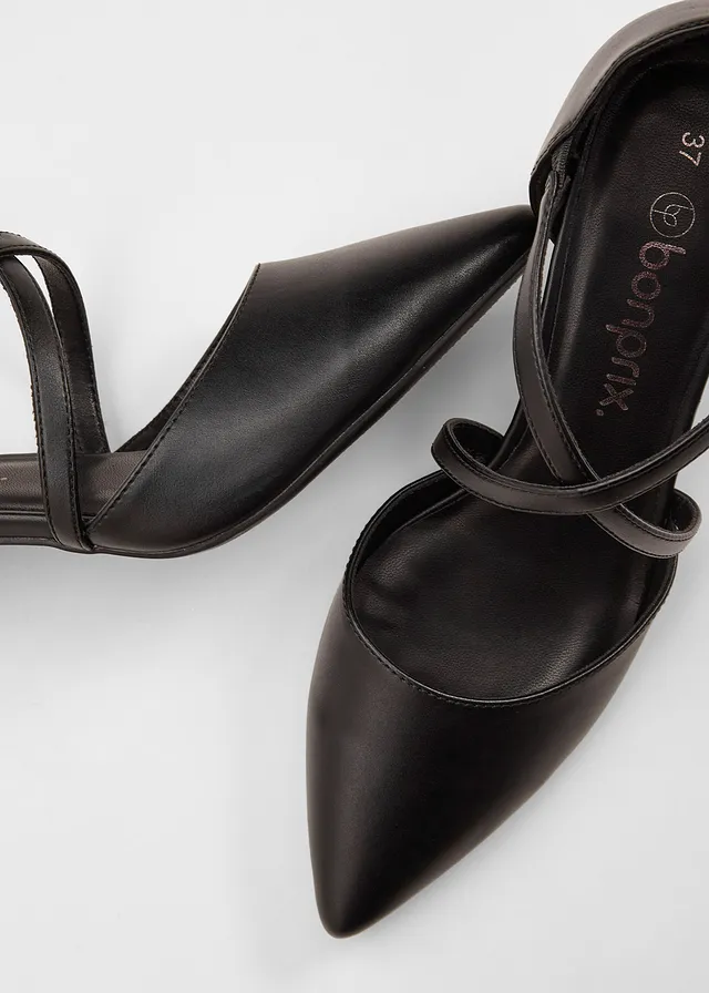 Escarpins à brides croisées et talon fin • noir • product-page.page-title-suffix