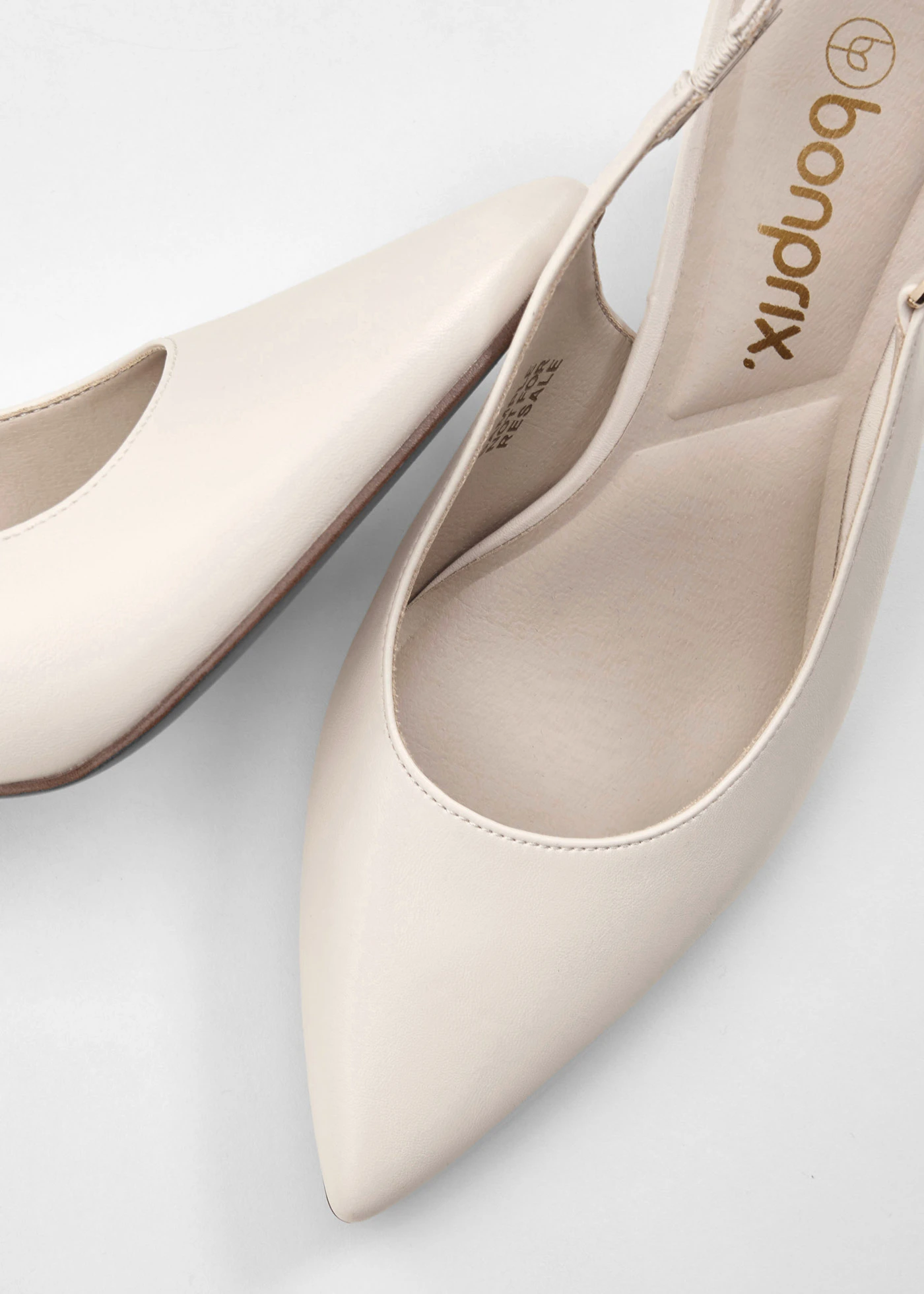 Escarpins slingback à petit talon fin • beige • Boutique bonprix