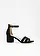 Sandale cu toc bloc, culoare: negru
