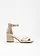 Sandale cu toc bloc, culoare: auriu