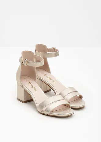 Sandalettes à talon carré • doré • Boutique bonprix