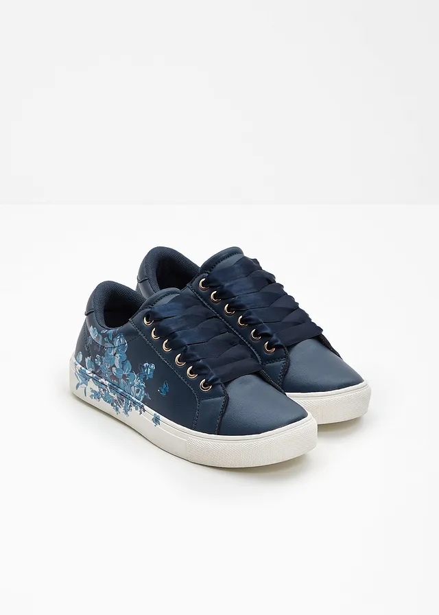 Sneakers met bloemenprint • donkerblauw • product-page.page-title-suffix