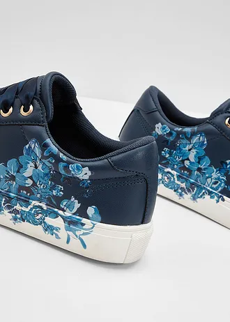 Sneakers met bloemenprint • donkerblauw • bonprix online shop