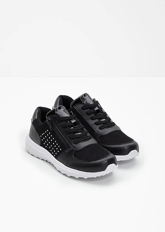 Pantofi sport cu pietricele scânteietoare • negru • magazin bonprix