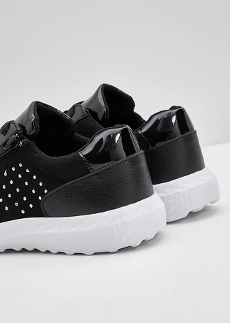 Pantofi sport cu pietricele scânteietoare • negru • magazin bonprix