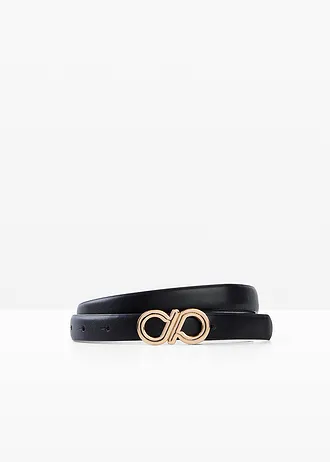 Riem met opvallende gesp • zwart-goudkleurig • bonprix online shop