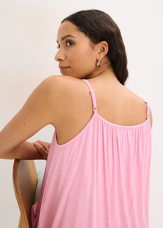 Top met spaghettibandjes van soepele viscose • roze • bonprix online shop