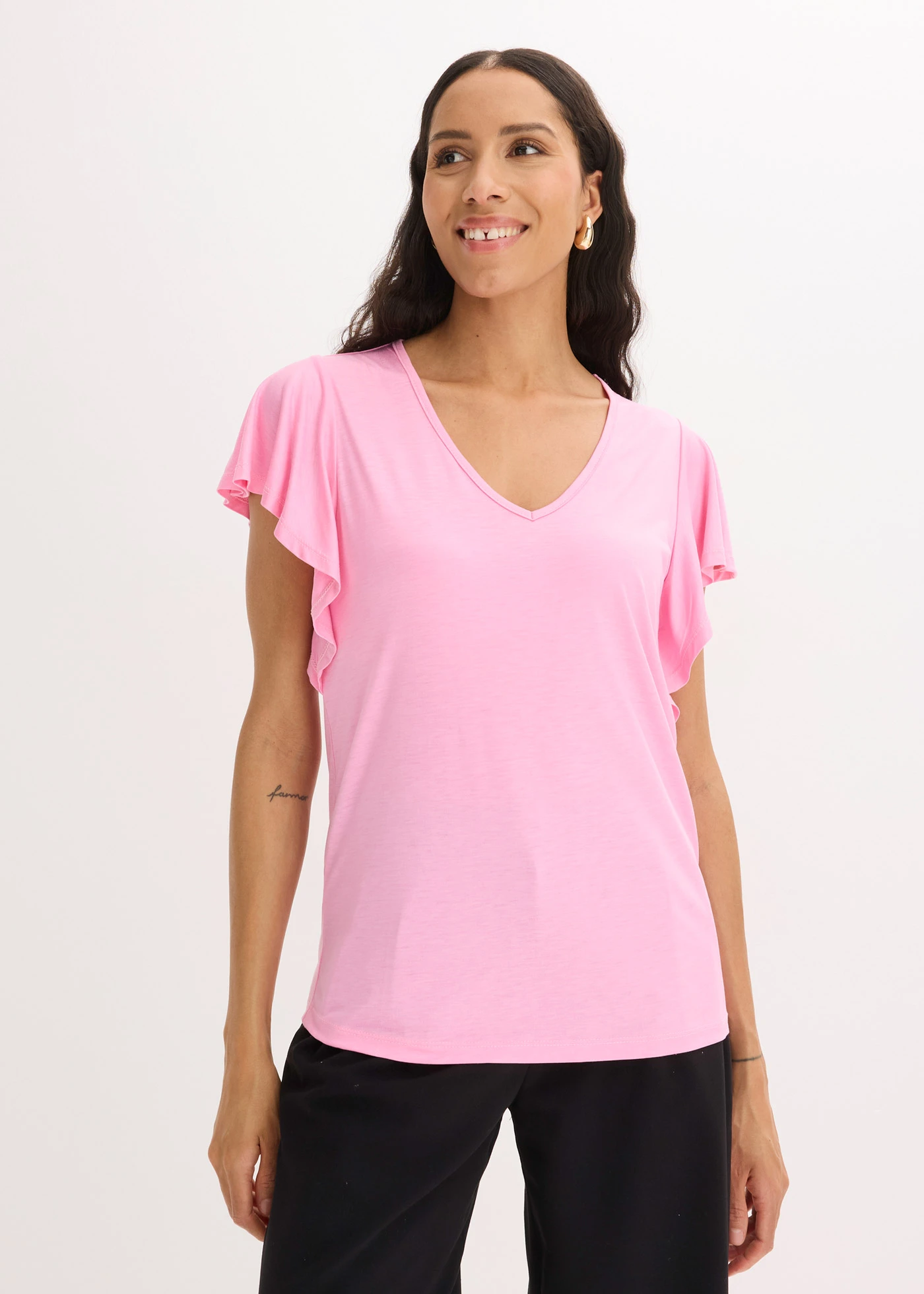 Shirt van zacht viscose • roze • bonprix online shop