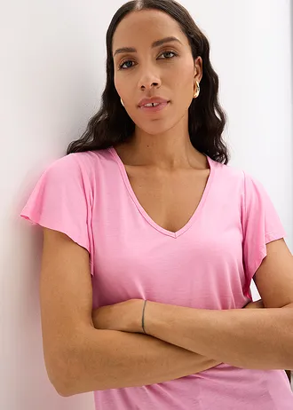 T-shirt en viscose douce • rose • Boutique bonprix