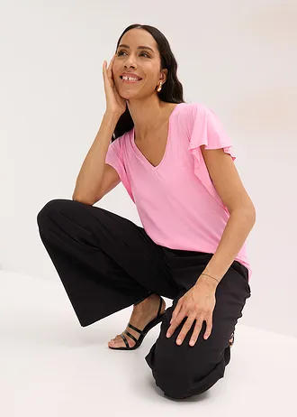 Shirt van zacht viscose • roze • bonprix online shop