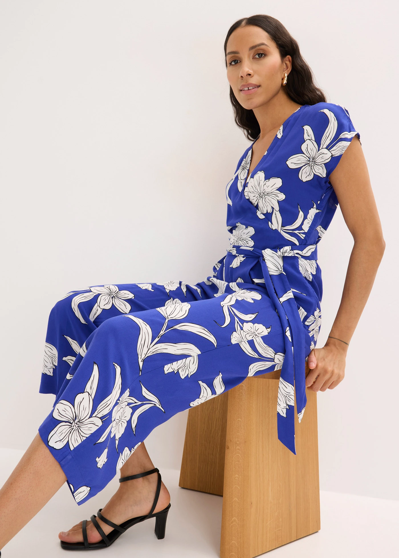 Jumpsuit • blauw gebloemd • bonprix online shop