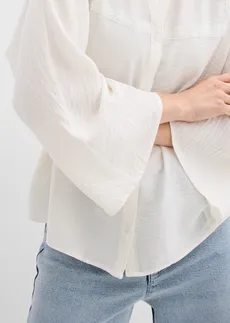 Bluză din bumbac cu mâneci largi • ecru • magazin bonprix