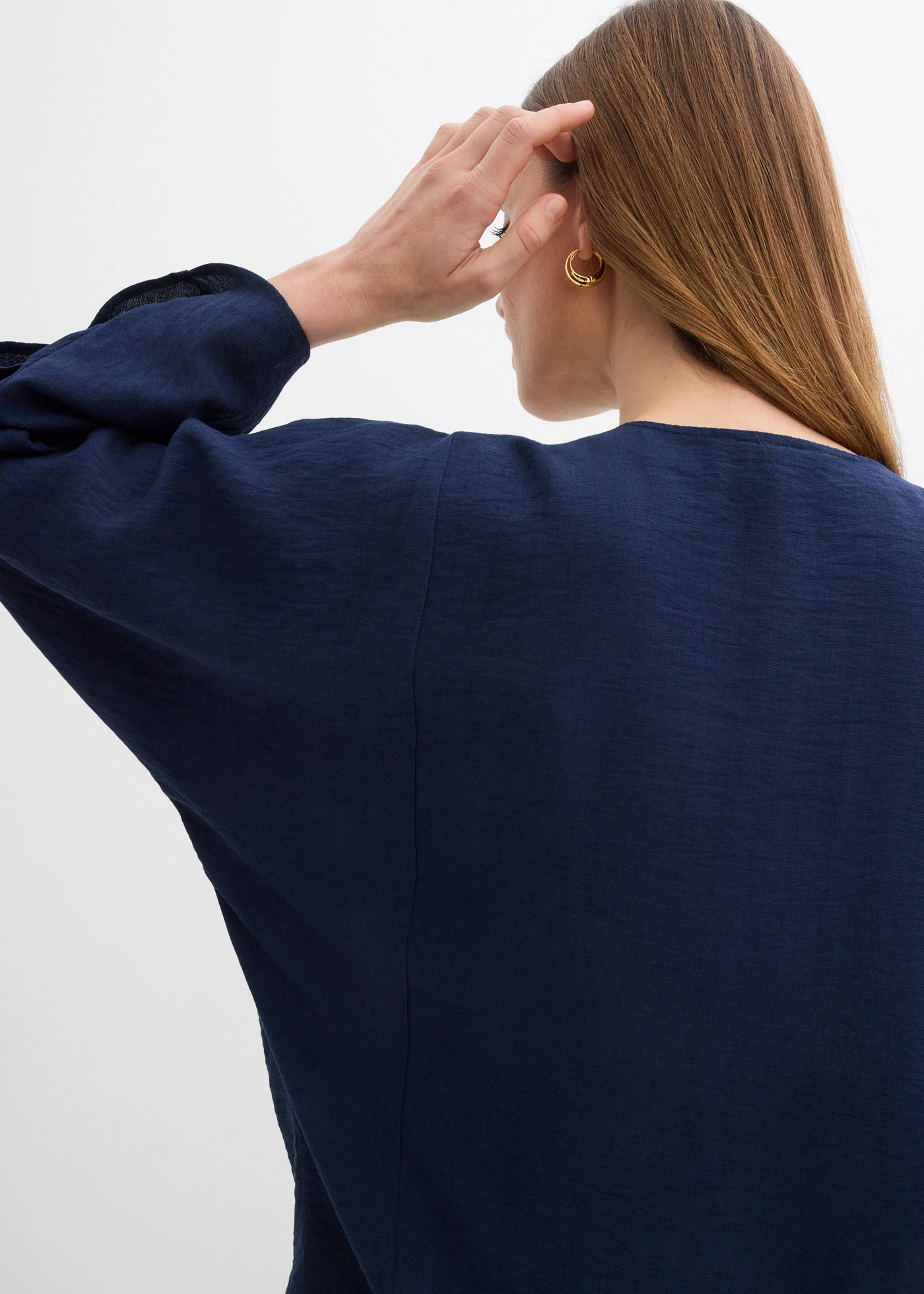 Bavlněná halenka se širokými rukávy • tmavě modrá • bonprix obchod