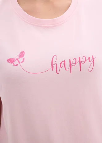 Tričko z čisté bavlny • křišťálově růžovo-pinklady s potiskem • bonprix obchod