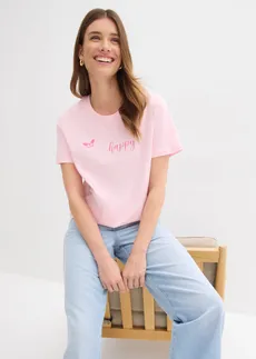 Póló tiszta pamutból • kristály rózsaszín/pinklady mintás • bonprix áruház