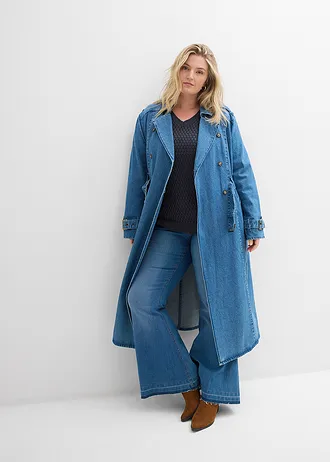 Pull en coton mélangé, Couleur: bleu nuit