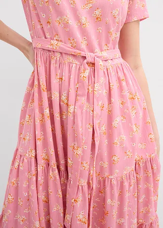 Jurk van katoen • rookorchidee/oranje/lichtperzik • bonprix online shop