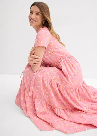 Robe 100% coton • orchidée fumé/orange/pêche clair • Boutique bonprix