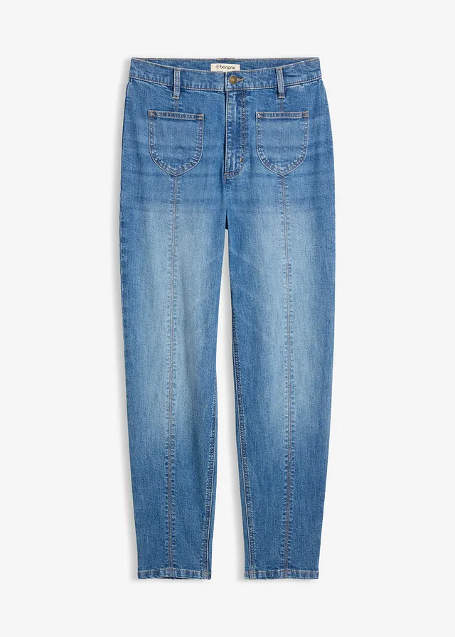 Jean mom taille haute, raccourci