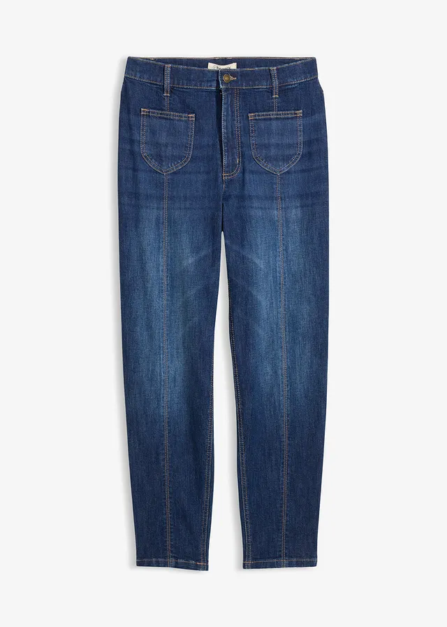 Jean mom taille haute, raccourci