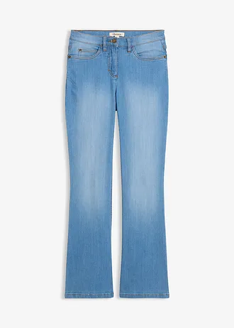 Strečové džíny Bootcut, Mid Waist, barva: světle modrý denim used