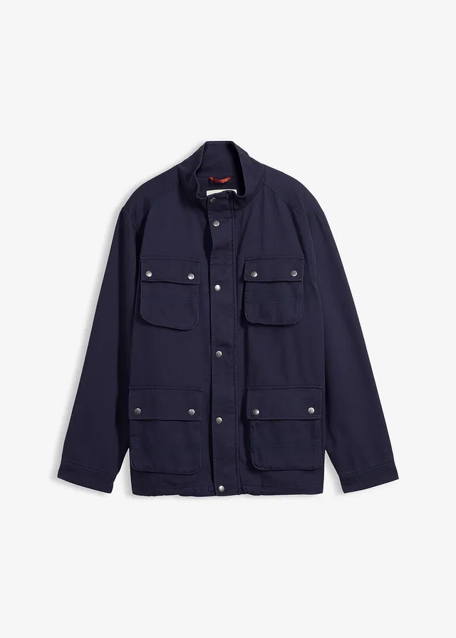 Tussenjas van puur katoen, Kleur: donkerblauw