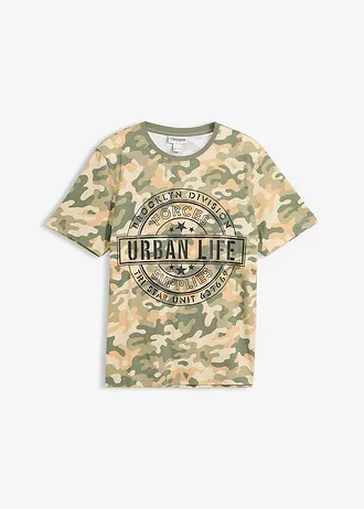 T-shirt 100% coton, slim • camouflage • Boutique bonprix