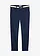 Pantaloni stretch cu curea, regular fit, straight, culoare: bleumarin