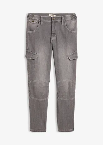 Jean cargo regular, droit et léger avec taille élastiquée