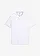 Tricou polo Pique cu guler înalt, din bumbac organic 100%, culoare: alb