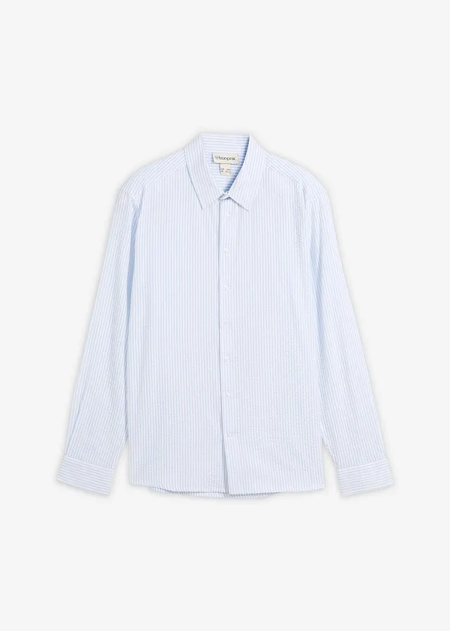 Cămașă din material Seersucker de bumbac, Regular Fit