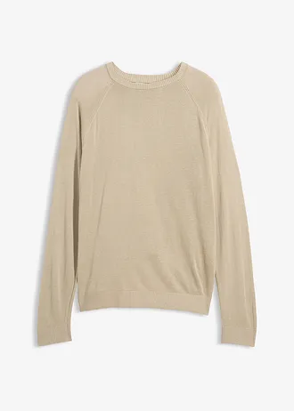 Pulover subțire din tricotaj fin din material cu in, culoare: verde-stuf mat