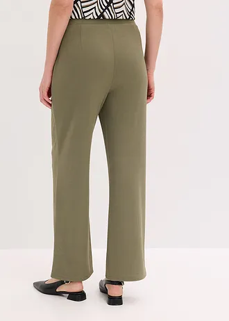 Pantalon élastiqué en interlock épais • olive • Boutique bonprix