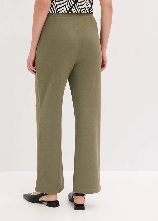 Instapbroek van stevige interlock, Kleur: olijfgroen