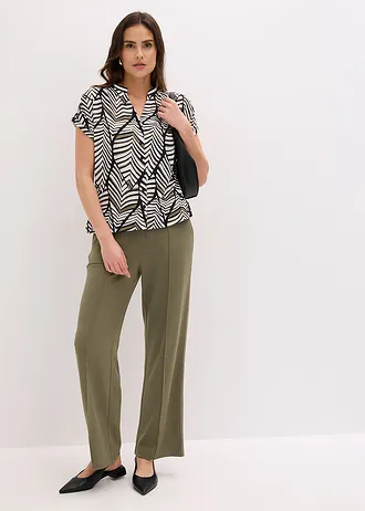 Pantalon élastiqué en interlock épais • olive • Boutique bonprix